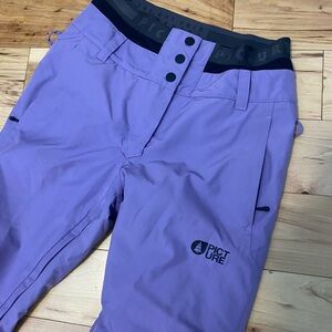 Picture- high waist Women's Purple Snowboard/Ski Pants